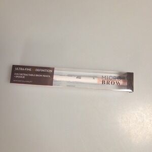 The Crème Shop 2-in-1 Retractable Micro Ultra Fine Brow Pencil+Spoolie, Granite